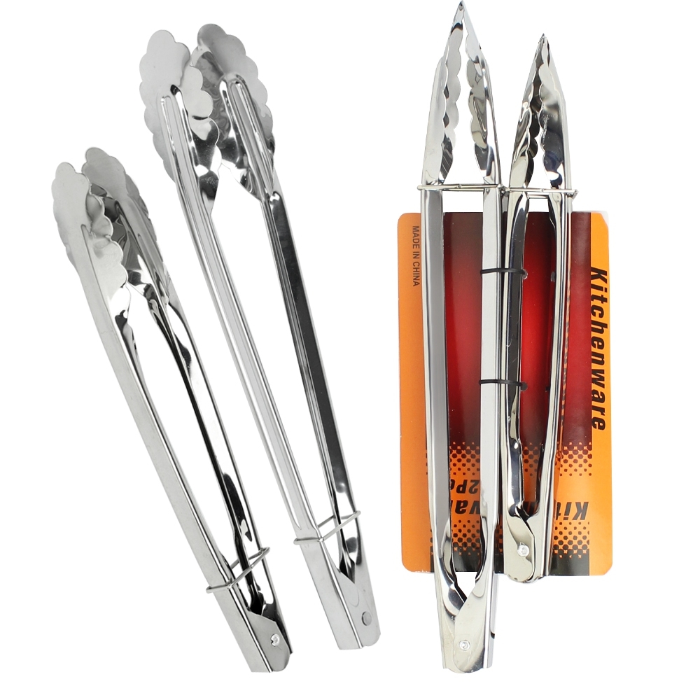 Telecorsa ที่คีบ ที่คีบอาหาร 2ชิ้น2ขนาด  รุ่น 2-Pieces-Stainless-Steel-Picker-05a-June-Beam