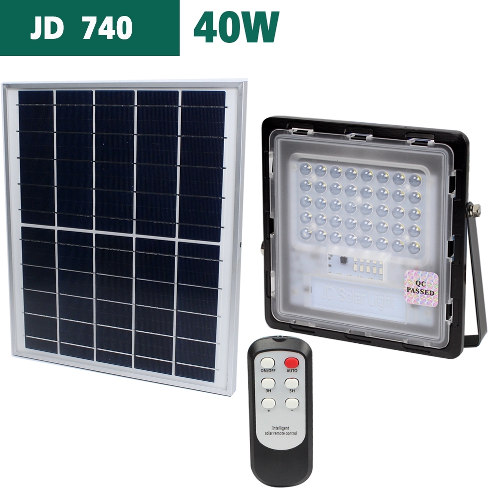 Telecorsa สปอตไลท์ โซลาร์เซลล์ โคมไฟพลังงานแสงอาทิตย์ JD-740 40W รุ่น JD-740-40W-00i-JD