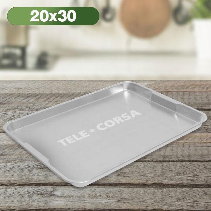 Telecorsa ถาดสี่เหลี่ยม (เสริฟ) มีให้เลือกขนาด รุ่น aluminium-ractangle-food-tray-07e-ND