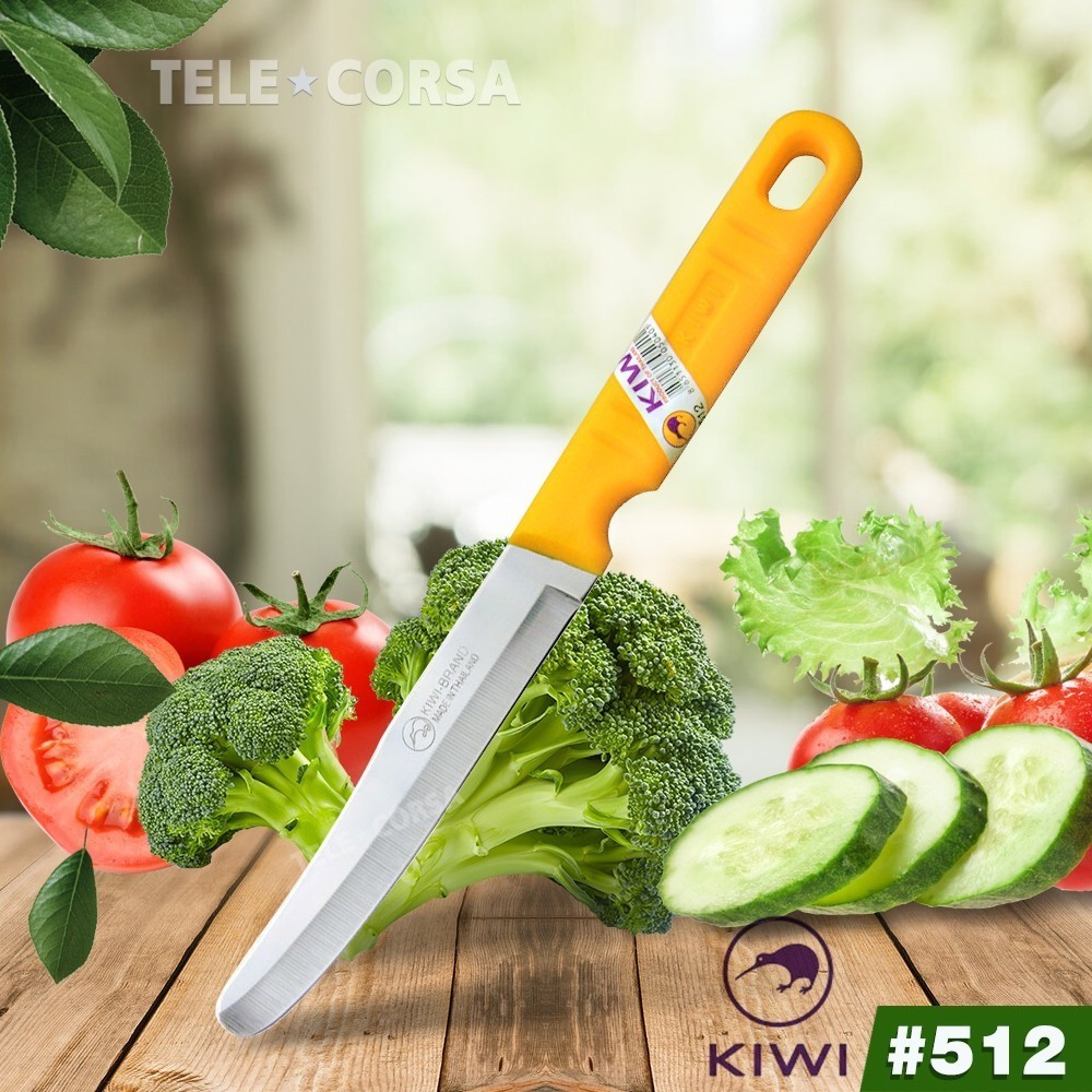 Telecorsa มีดทำอาหาร KIWI มีดหั่นสแตนเลสกีวี No.512 รุ่น Kitchen-knife-kiwi-512-09B-Boss