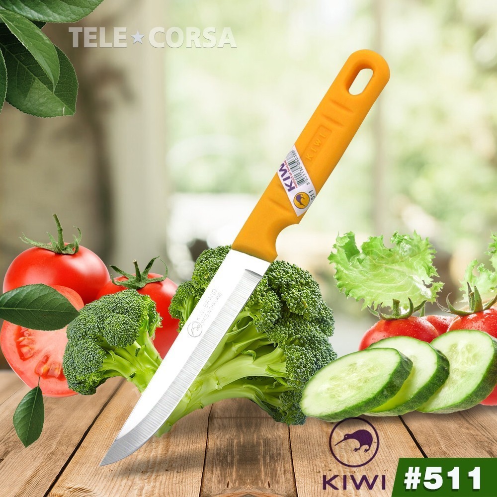 Telecorsa มีดทำอาหาร KIWI มีดหั่นสแตนเลสกีวี No.511 รุ่น Kitchen-knife-kiwi-511-07a-Boss