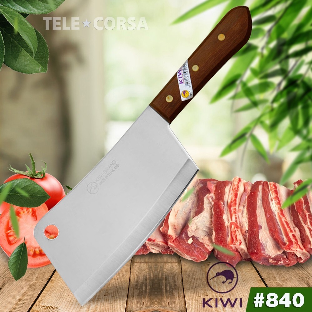 Telecorsa มีดKIWI มีดหั่นสแตนเลสกีวี 840 ด้ามไม้ 7นิ้ว  รุ่นKitchen-knife-kiwi-840p-94A-Boss