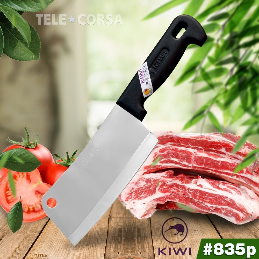 Telecorsa มีดทำครัว มีดสแตนเลส มีดสับ ด้ามพลาสติก 6 นิ้ว 835P รุ่น Kitchen-knife-kiwi-835p-33A-Boss