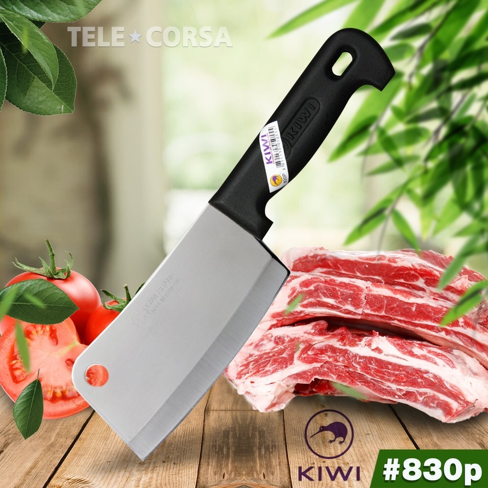 Telecorsa มีดทำครัว มีดสับกระดูก ด้ามพลาสติก 6 นิ้ว No. 830P รุ่น Kitchen-knife-kiwi-830p-11A-Boss
