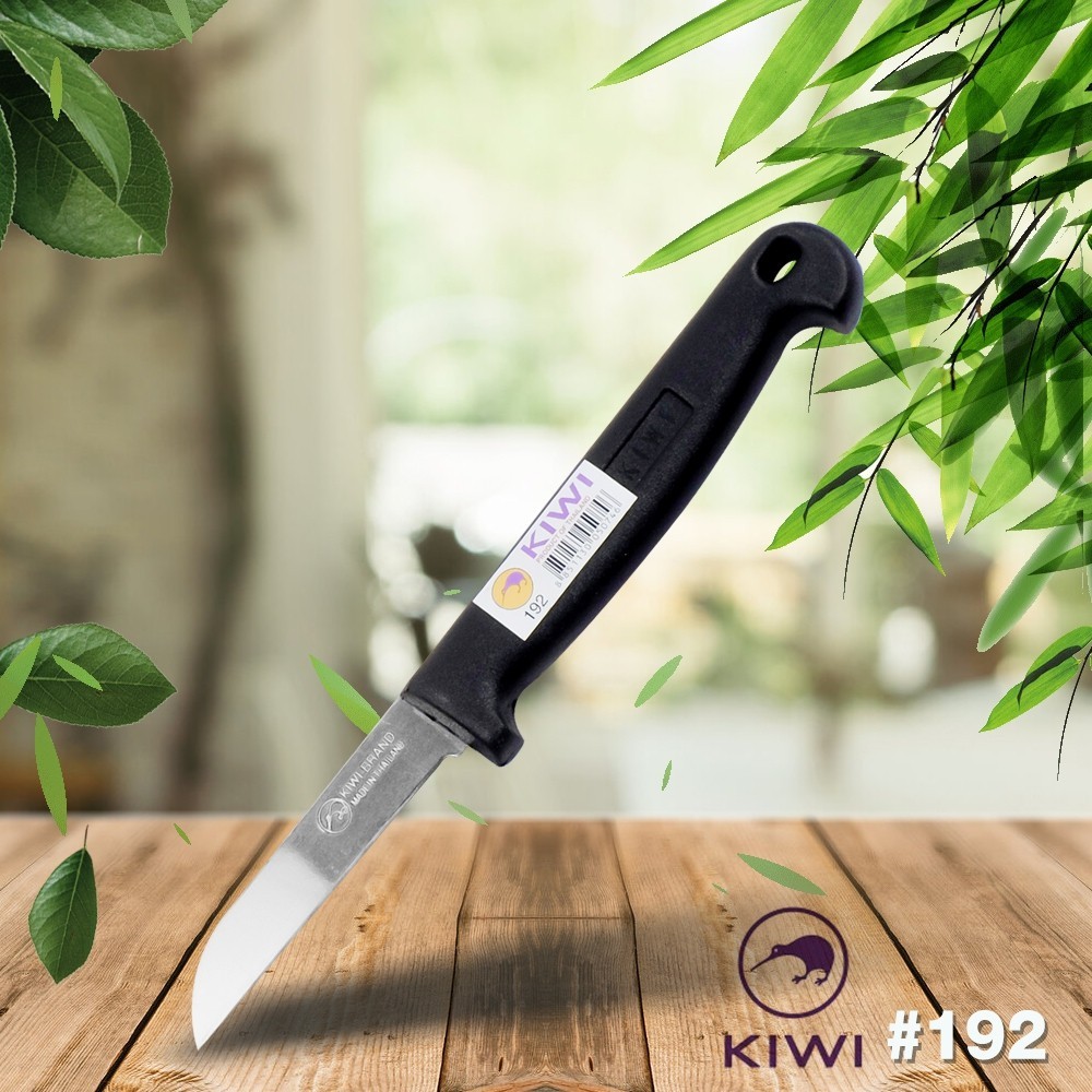 Telecorsa มีดปอกผลไม้สแตนเลสกีวี No.192 ด้ามดำ 2.5นิ้ว รุ่น Kitchen-knife-kiwi-192-03a-Boss