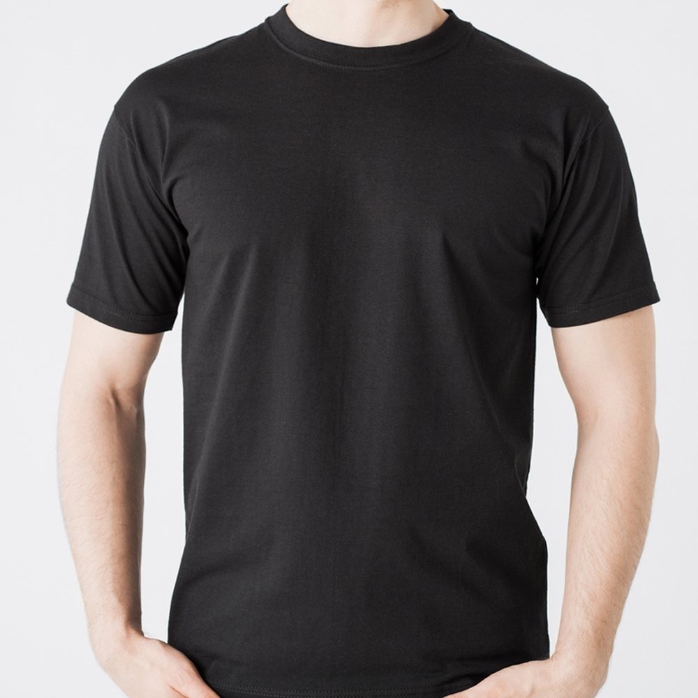 Telecorsa  เสื้อยืด แขนสั้น สีดำ  รุ่น Black-T-Shirt-Cotton-Joe-Beam