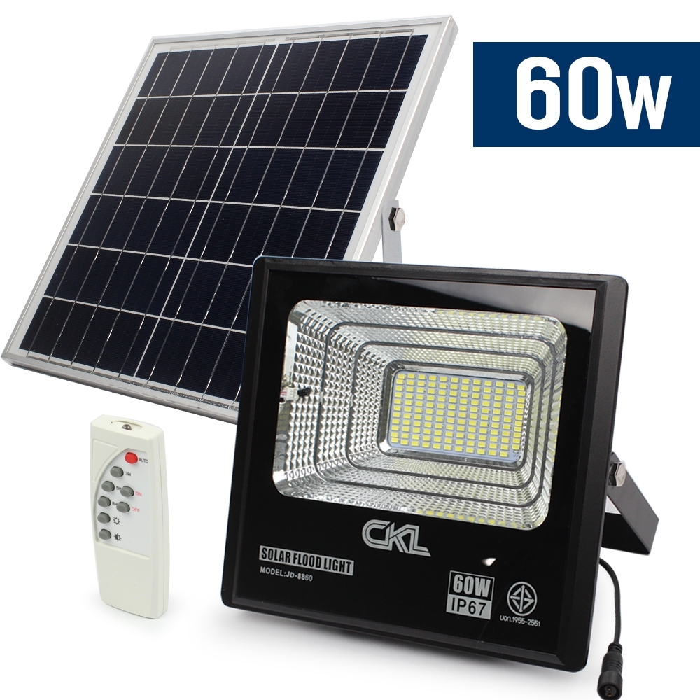 Telecorsa ฟลัดไลท์ โซล่าร์เซลล์ โคมไฟฟลัดไลท์ พลังงานแสงอาทิตย์ CKL SD-8860 LED Solar Panel รุ่น SD-8860-00H-Song
