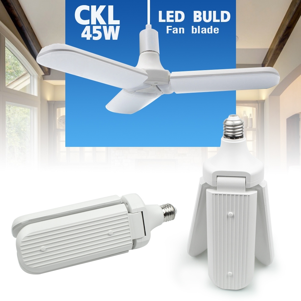 Telecorsa หลอดไฟ LED ทรงใบพัด พับเก็บได้ CKL LED Bulb Fan Blade 45W  รุ่น CKL-LED-Blub-Coloured-Fan-00i-Song