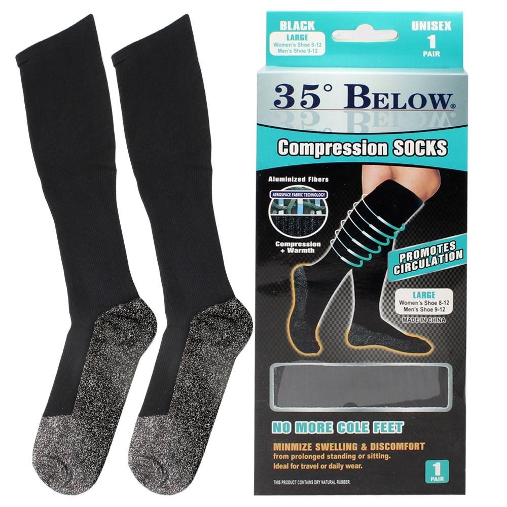 Telecorsa ถุงเท้า เพื่อสุขภาพ 35 Below Compression Socks รุ่น Compression-socks-Support-35-Below-00e-J1