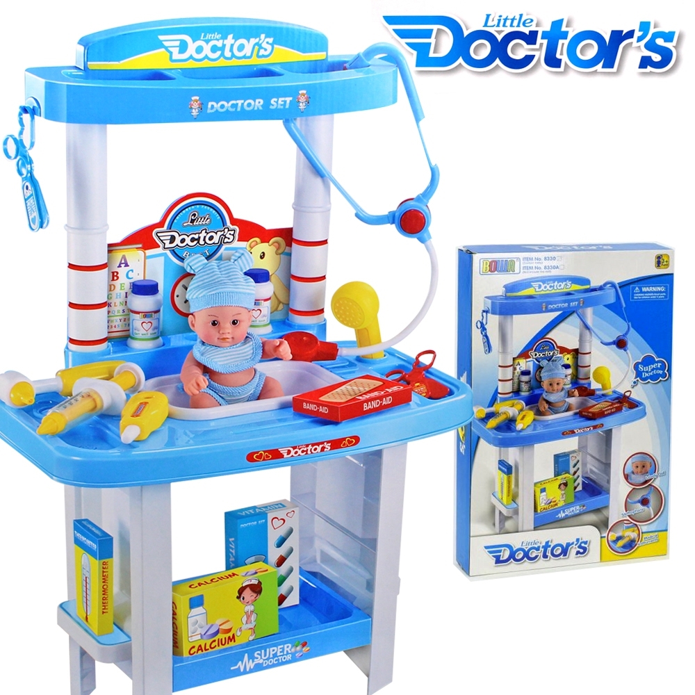 Telecorsa ชุดโต๊ะคุณหมอ ของเล่นเด็กครบชุด Little Doctor's 8330 รุ่น Doctor-8330-00D-Rim