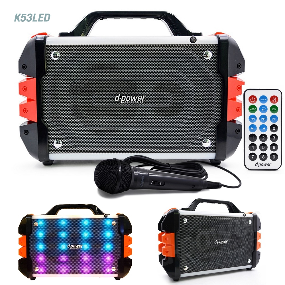 Telecorsa Bluetooth Speaker with Microphone D-Power K53LED Model K53LED-05G-K3