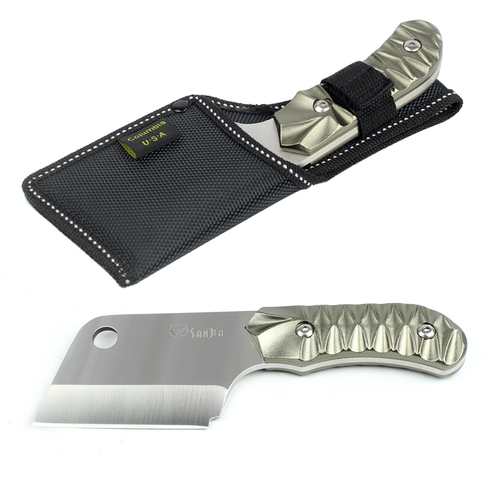 Telecorsa  มีดเดินป่า มีดพก มีดอเนกประสงค์ พร้อมซองเก็บ SANJIA KNIFE & TOOL รุ่น Kitchen-Camping-knife-07a-K2