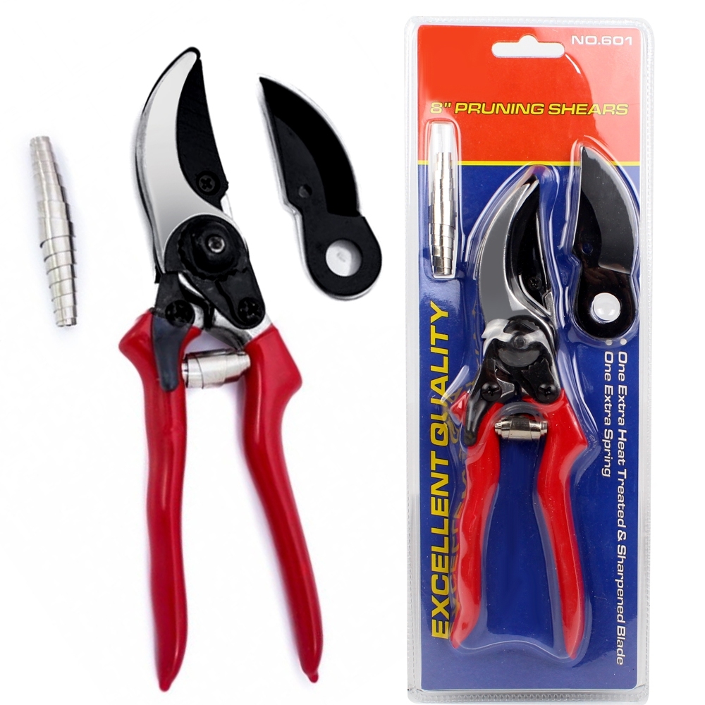 Telecorsa branching scissors 8-inch pruning scissors No.601 with Blade and Spring Reserve Model Leaf-Wood-Cutter-8-SET-601-05F-June-Beam