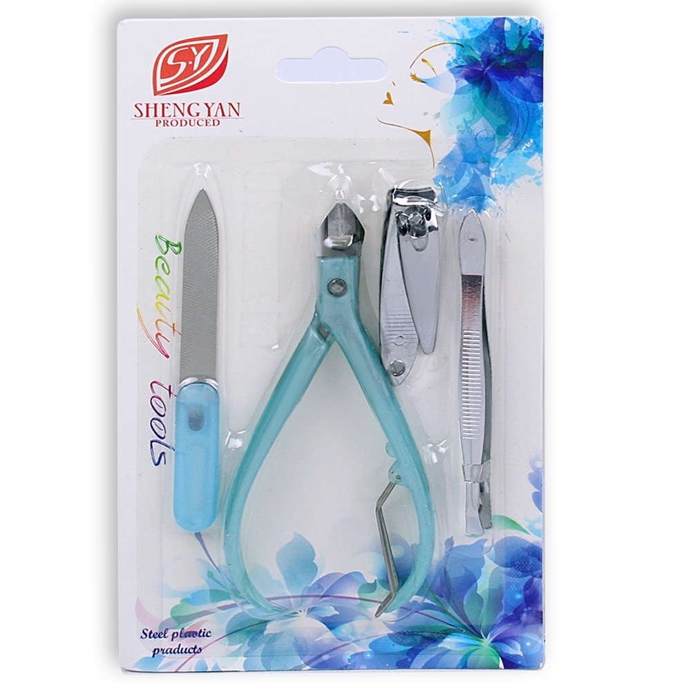 TELECORSA 4 piece nail clipper set, 1 pack, Manicure-SET-05A-June-Beam