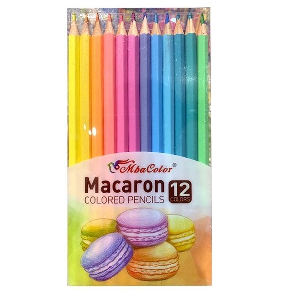 Telecorsa ดินสอสีแท่งยาว (กล่อง12สี) รุ่น 12-Colour-Pencil-macaron-04b-OKs