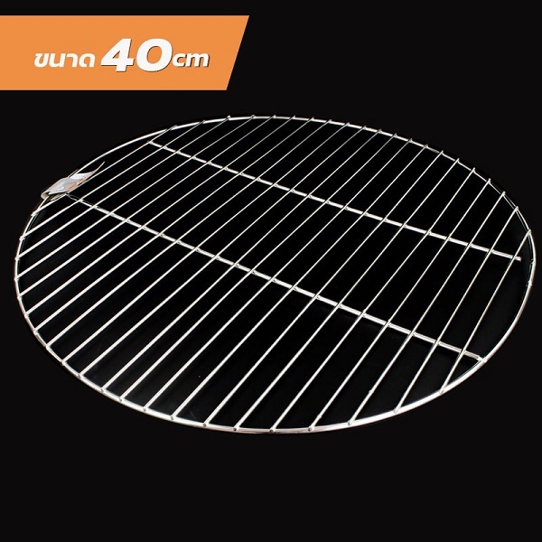 Telecorsa round grill grate stainless steel grill size 40 CM model Bbq-grilling-fish-meat-circle-net-40x40-cm-00i-TC