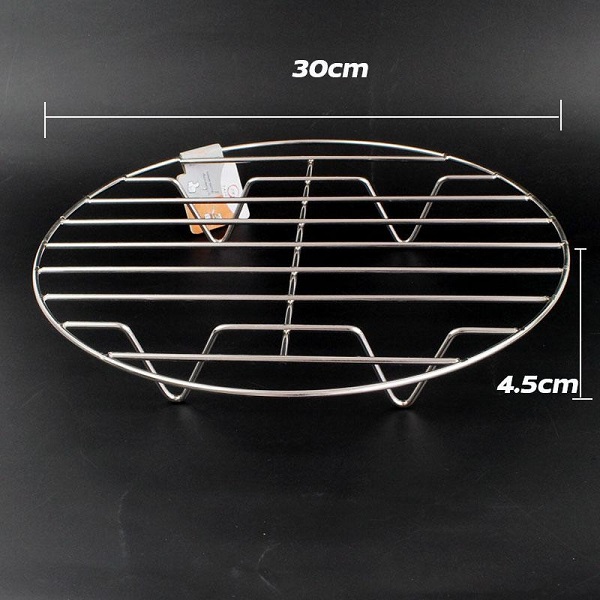 Telecorsa ที่รองหม้อสแตนเลส ตะแกรงรองหม้อ ขนาด 30 Cm 1ชิ้น รุ่น Hot-vice-hot-pot-30x5-cm-00F-TC