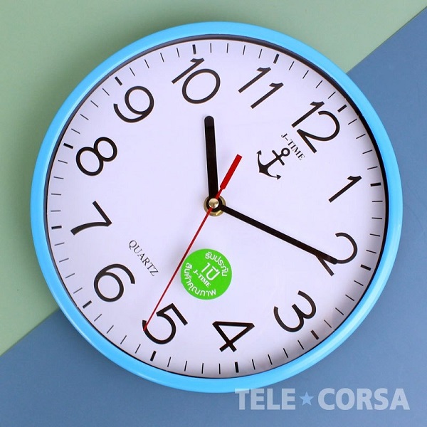 Telecorsa นาฬิกาแขวนผนังทรงกลม 8 นิ้ว มีให้เลือกสี รุ่น Quartz-8-inches-white-00f-Song