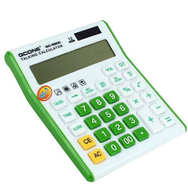 Telecorsa เครื่องคิดเลขแบบพกพา 12 หลัก QC-8800 (คละสี) รุ่น Calculator-qc-8800-solar-51a-Song