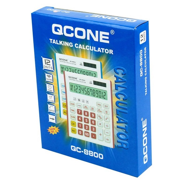Telecorsa เครื่องคิดเลขแบบพกพา 12 หลัก QC-8800 (คละสี) รุ่น Calculator-qc-8800-solar-51a-Song