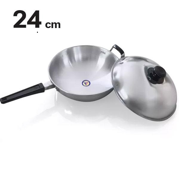Telecorsa Frying Pan with Lid 3A brand size 24cm 1 dozen 12 pieces model 24-3A-Frying-pan-with-lid-3Abrand