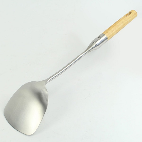 Telecorsa Stir-fried Turner Stainless Steel Turner Turner with wooden handle XY-4301 1pc model stainless-steel-wooden-handle-frying-pan-big-05e-TC