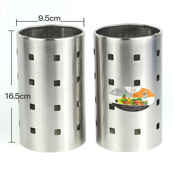 Telecorsa ตะแกรงใส่ช้อน ส้อม ตะเกียบ มี 2 ขนาดให้เลือก รุ่น Large-utensil-forks-spoons-dry-stainless-steel-05h-TC