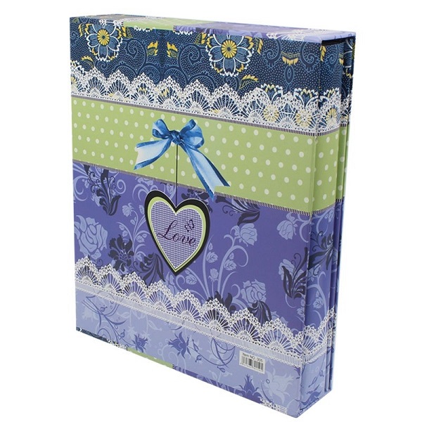Telecorsa Photobook อัลบั้ม 500 ช่อง สีฟ้า ลายรูปหัวใจ รุ่น light blue-heart-pattern-Photo-album-500-book-frame-40B-Sun