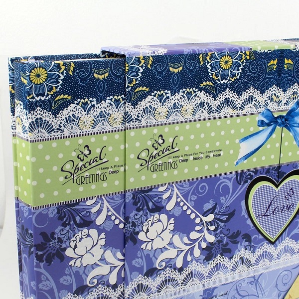 Telecorsa Photobook อัลบั้ม 500 ช่อง สีฟ้า ลายรูปหัวใจ รุ่น light blue-heart-pattern-Photo-album-500-book-frame-40B-Sun