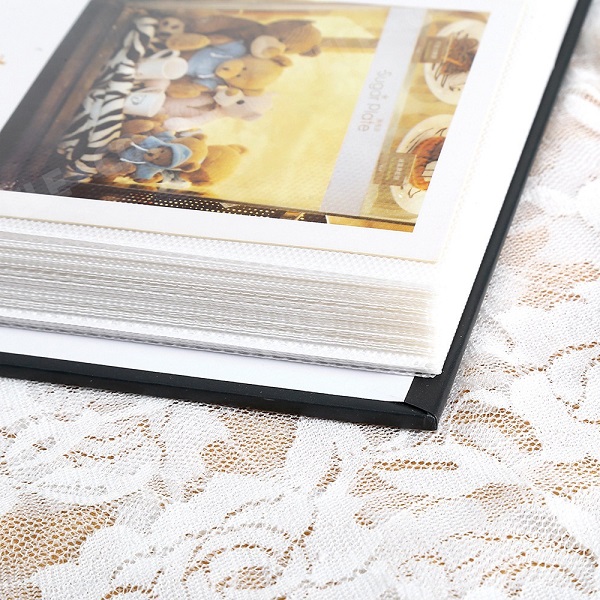 Telecorsa Photobook อัลบั้ม 500 ช่อง สีม่วง ลายรูปดอกกุหลาบ รุ่น purple-rose-pattern-Photo-album-500-book-frame-40B-Sun