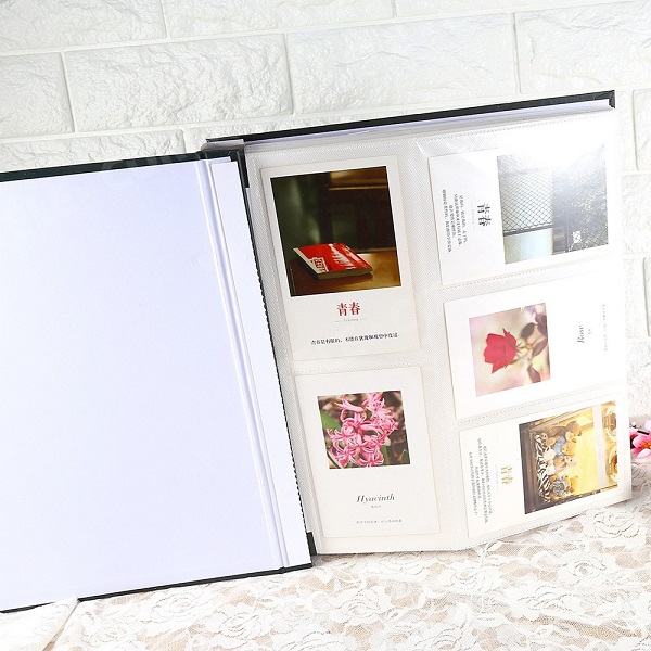 Telecorsa Photobook อัลบั้ม 500 ช่อง สีม่วง ลายรูปดอกกุหลาบ รุ่น purple-rose-pattern-Photo-album-500-book-frame-40B-Sun
