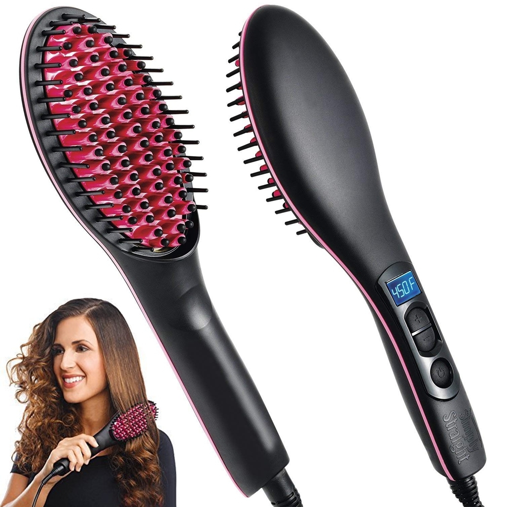 Telecorsa แปรงหวีผมตรง ไฟฟ้าSimply Straight Hair Straightening Brush รุ่นStraight-artifact-hair-straighten-comb-01a-song