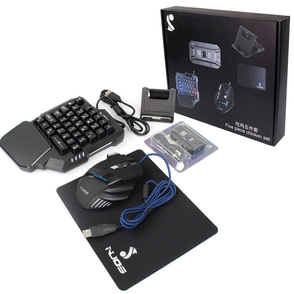 Telecorsa แท่นต่อเม้าส์และคีย์บอร์ด เล่น PUBG / Free Fire รุ่น Gaming-set-mouse-pad-keyboard-cooler-stand-05d-Ri