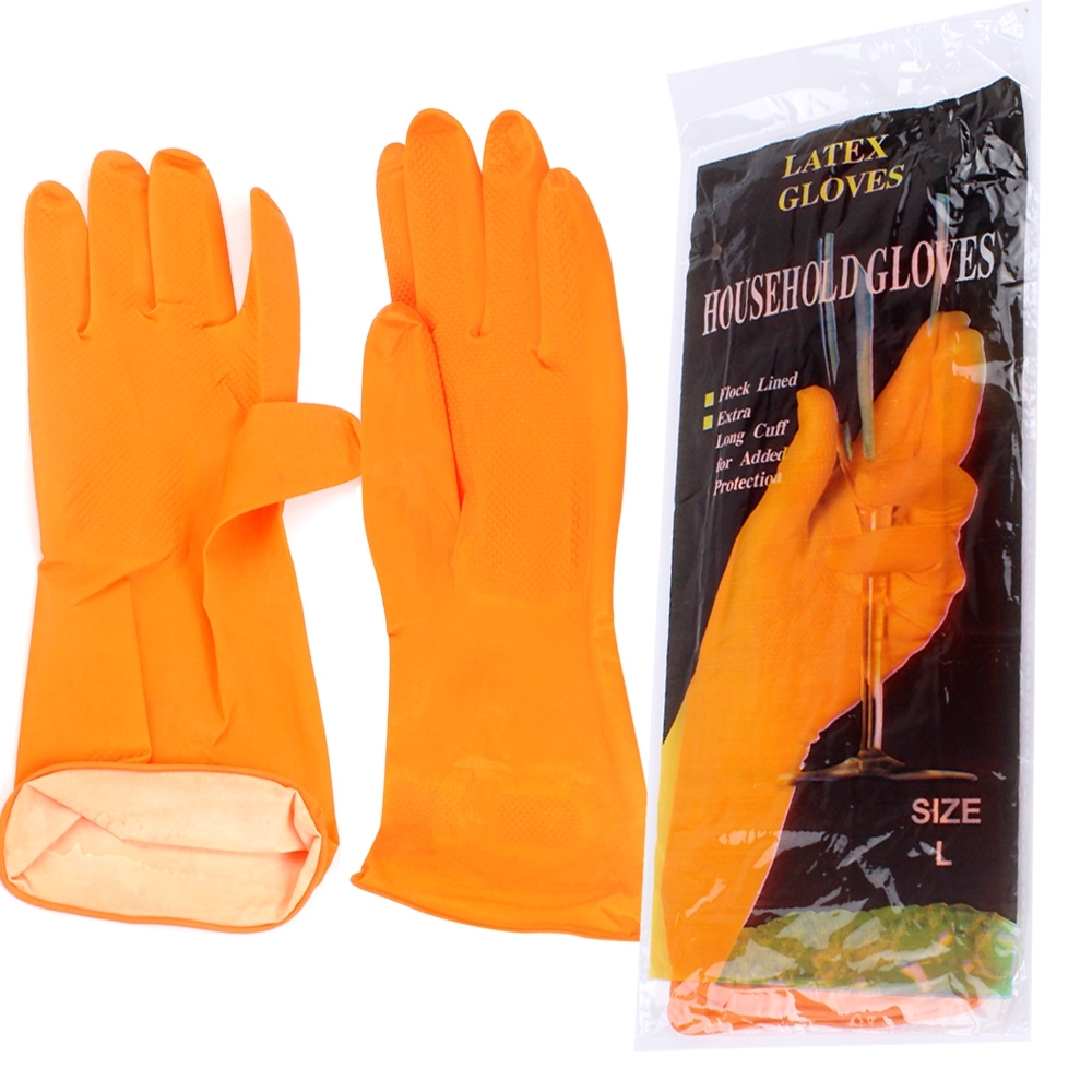 Telecorsa ถุงมือยาง HouseHold Gloves (1ซอง/1คู่) รุ่นHousehold-cleaning-gloves-05g-Boss