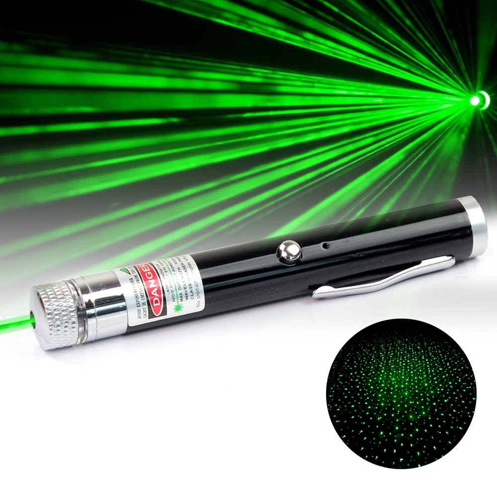 Telecorsa เลเซอร์พ้อยเตอร์ Green Laser Pointer แสงสีเขียว รุ่น Laser-pointer-portable-blue-box-02a-K2