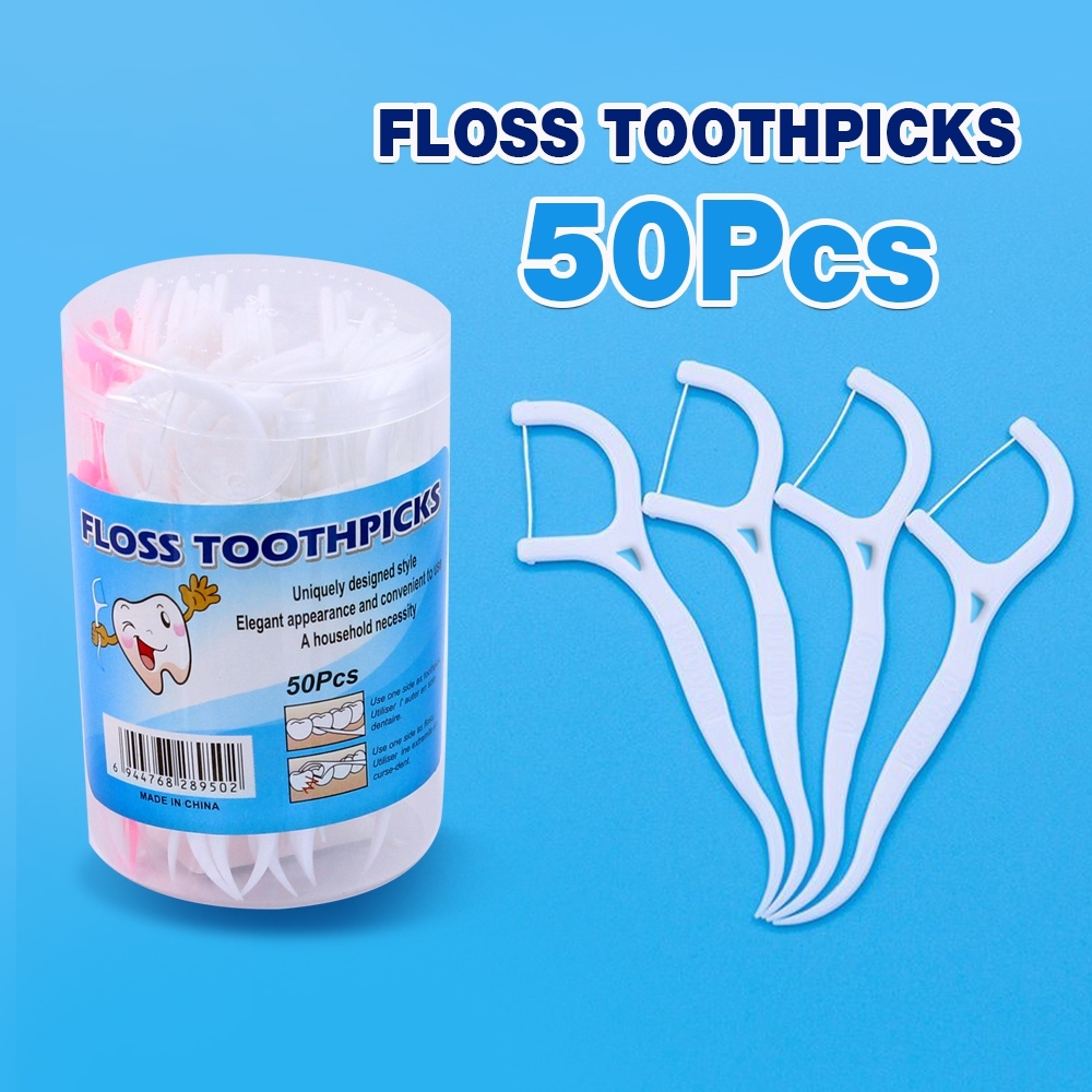 Telecorsa ไหมขัดฟันเส้นกลมชนิดด้าม รุ่น Frost-teeth-pack-50-pieces-04a-Boss