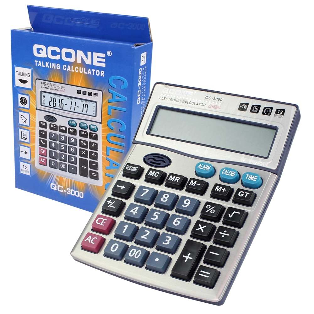 Telecorsa เครื่องคิดเลขหน้าจอ 12หลัก (QC-3000) รุ่น calculator-QC3000-08A-Song