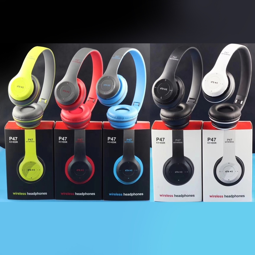 Telecorsa หูฟัง Bluetooth P47 Wireless Headphones รุ่น  gaming-headphone-P-47-01A-Ri