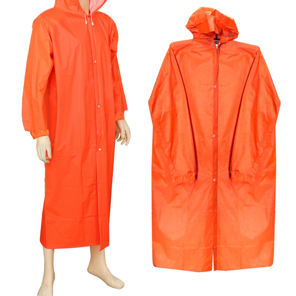 Telecorsa ชุดกันฝน สีส้ม รุ่น Orange-rain-coat-bike-08a-Psk2