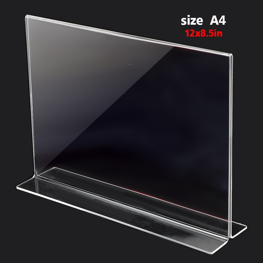Telecorsa ป้ายตั้งโต๊ะอะคริลิค 12x8.5นิ้ว แนวนอน รุ่น Plastic-clear-acrylic-2-sided-A5-stand-Landscape-advertisement-05