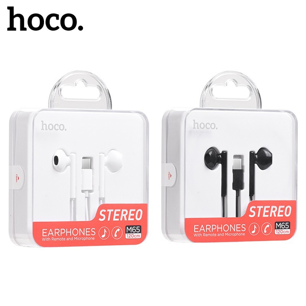 Telecorsa หูฟัง Hoco M65  รุ่น Wire-control-earphone-with-mic-type-C-M65-00H-Ri