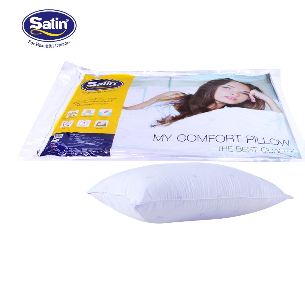 Telecorsa Satin หมอนหนุนสุญญากาศ My Comfort ขนาด 19” x 28” รุ่น Satin-soft-vacuum-bag-fine-polyster-100%-09a-Psk2