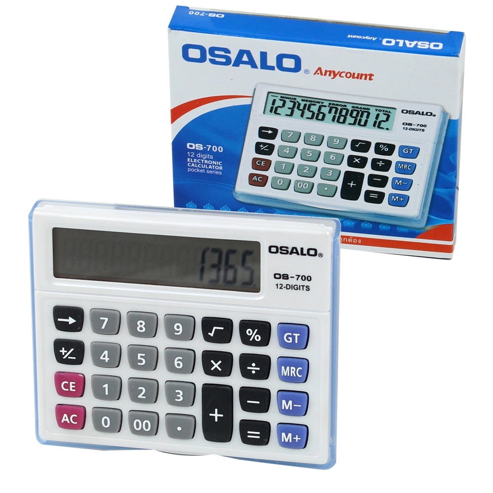 Telecorsa Mini Calculator 12 Digits Osalo OS-700 Model OS-700-05g-Cal