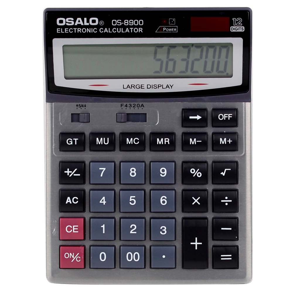 Telecorsa 12 Digit Calculator Osalo OS-8900 Model OS-8900-52a-song