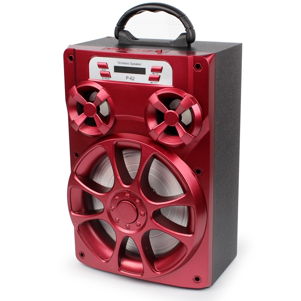 Telecorsa ลำโพงบลูทูธ Wireless Speaker P-62 รุ่น P-62-04C-Song-red