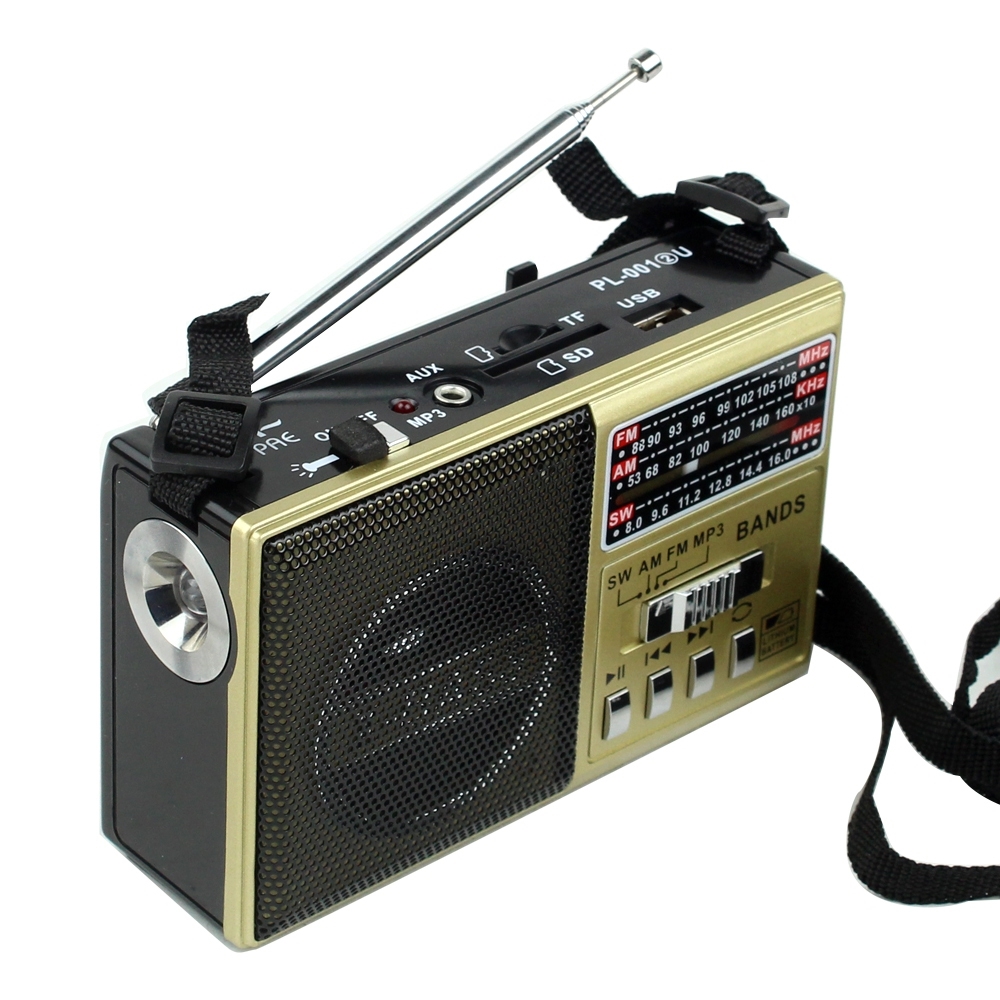 Telecorsa AM/FM Radio PAE PL-001 2U with flashlight model XB-324URt-06a-K3