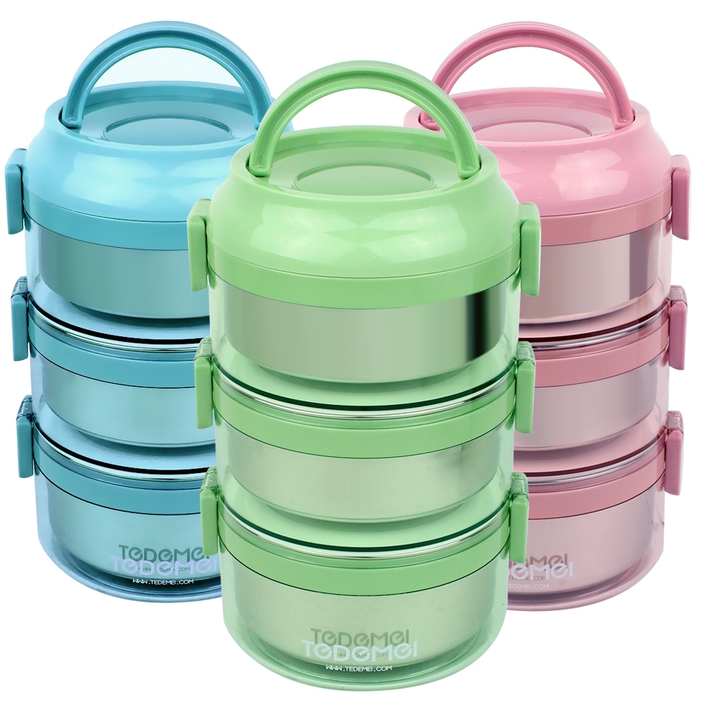 Telecorsa Pinto 3 Layers Tedemei Lunch Box Assorted Color Plastic-Catering-Box-3storey-05B-June-Beam