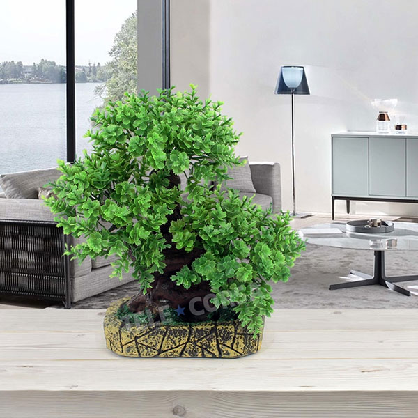 Telecorsa ต้นไม้ปลอม ต้นไม้ตกแต่งบ้าน รุ่น Japanese-bonsai-artificial-tree-table-09h-OKs