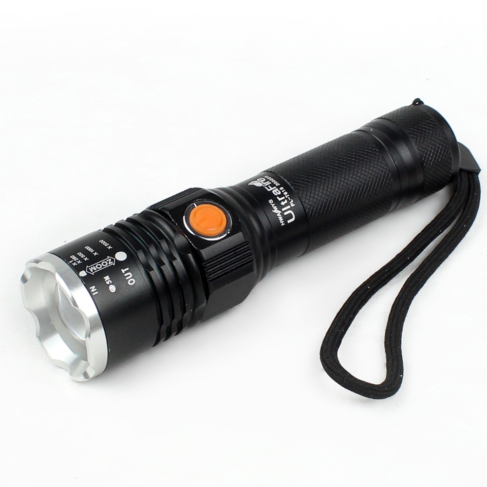 Telecorsa ไฟฉายแรงสูง ไฟฉายซูมได้ Super Bright T618 รุ่น SuperBrightFlashlight-USB-50a-Song
