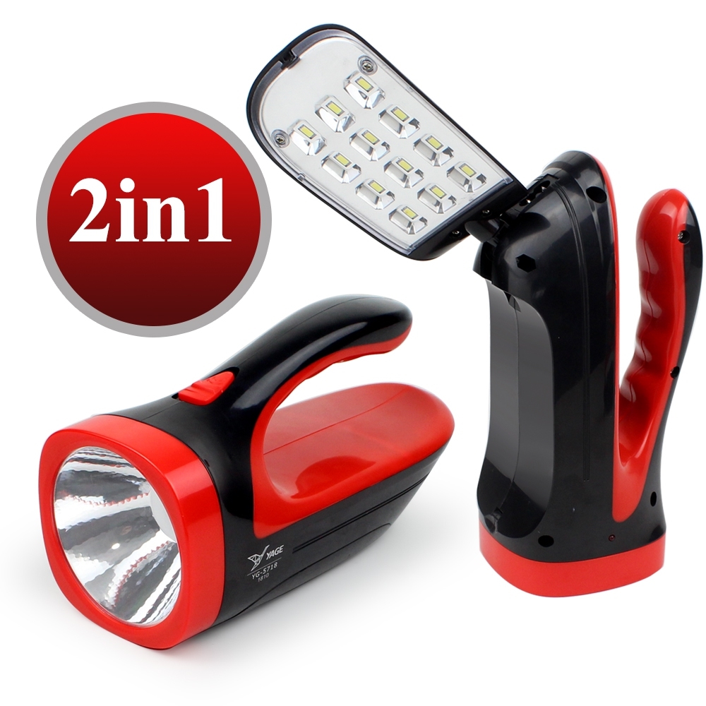 Telecorsa flashlight with lamp YAGE YG-5718 LED 1W and 12 open side lights model YG-5718-50a-Song